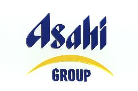Asahi Group Holdings signboard and logo.